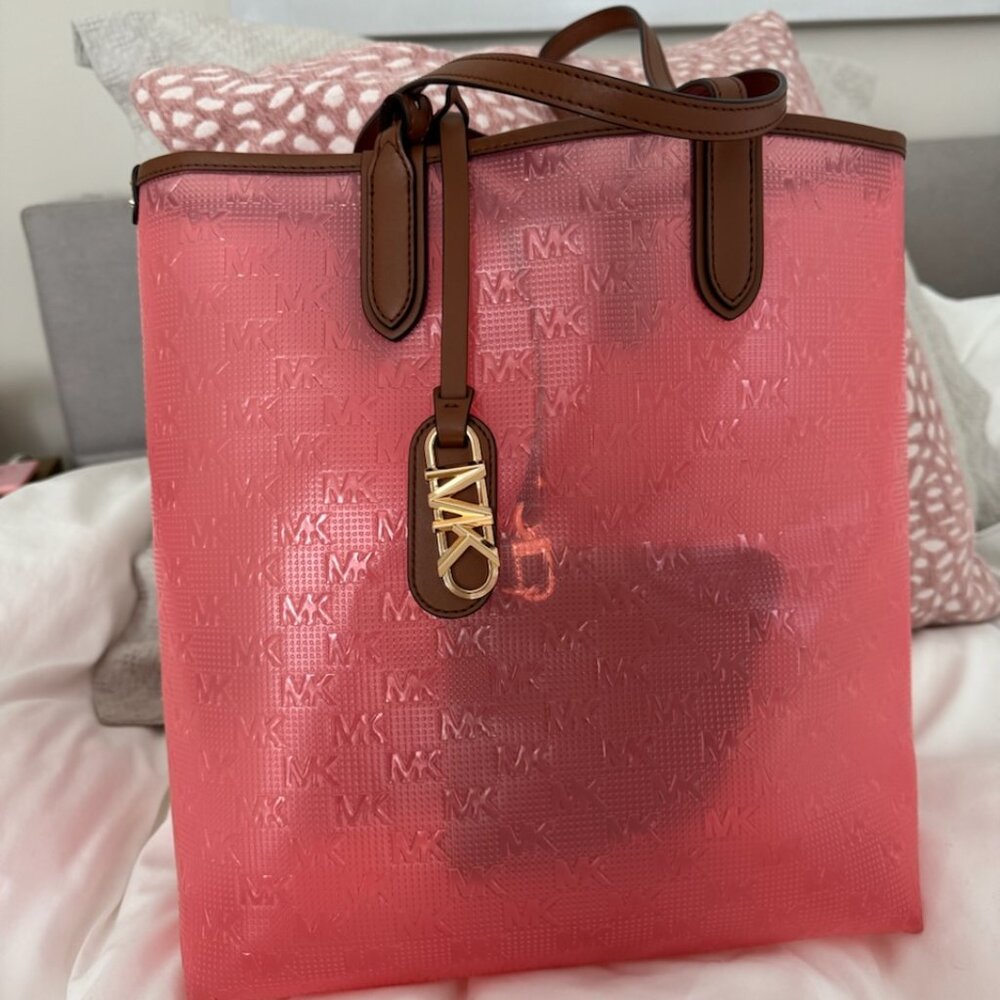 Michael Kors Eliza North/South Pink Tote Bag